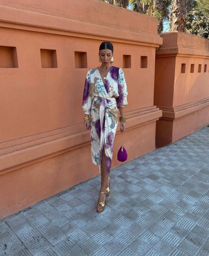 Lovellas - stylish dress with v-neck