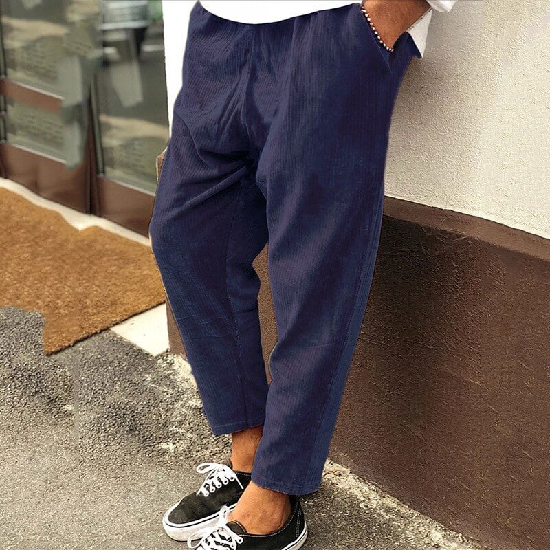 Lovellas - Casual Losse Corduroy Broek voor Mannen