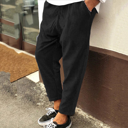 Lovellas - Casual Losse Corduroy Broek voor Mannen