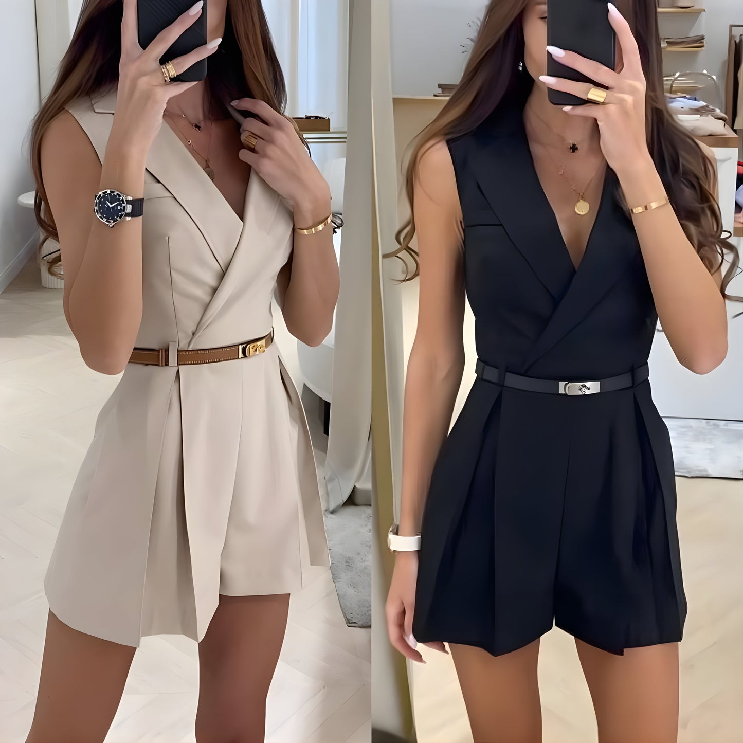 Lovellas - Stijlvolle Mouwloze Jumpsuit
