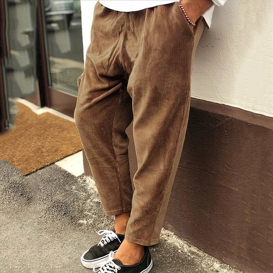 Lovellas - Casual Losse Corduroy Broek voor Mannen