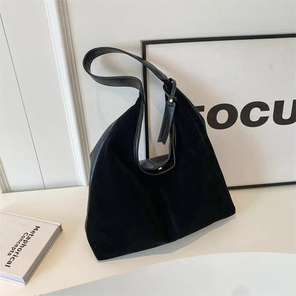 Trendy Vintage Suède Schoudertas - Voor Elke Gelegenheid