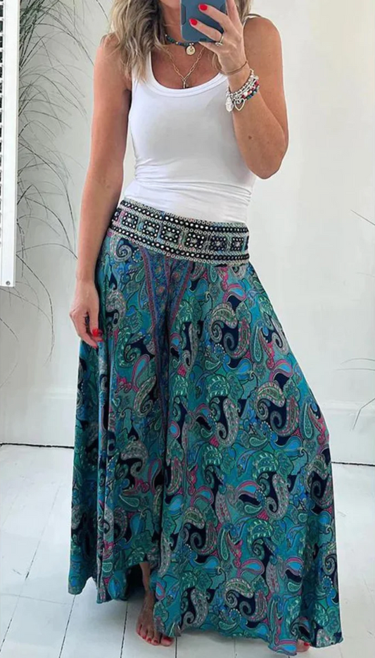 Lovellas - Jurkbroek met Etnische print en elastiek in de taille