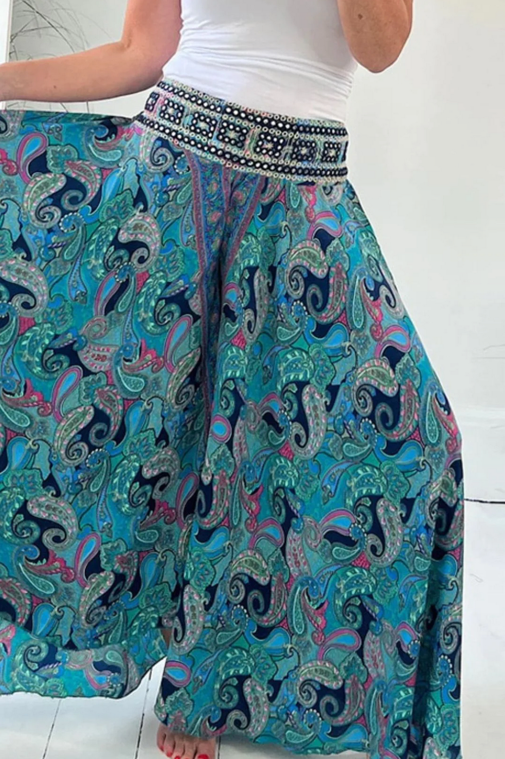 Lovellas - Jurkbroek met Etnische print en elastiek in de taille