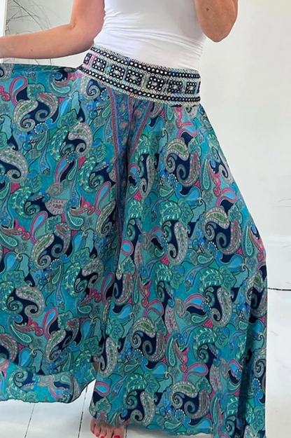 Lovellas - Jurkbroek met Etnische print en elastiek in de taille