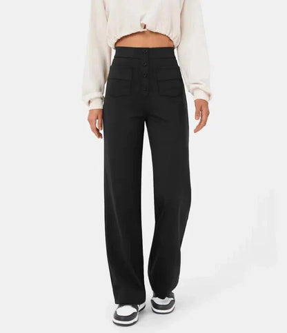 Lovellas - High-waisted elastische casual broek