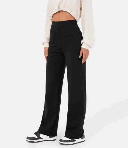 Lovellas - High-waisted elastische casual broek