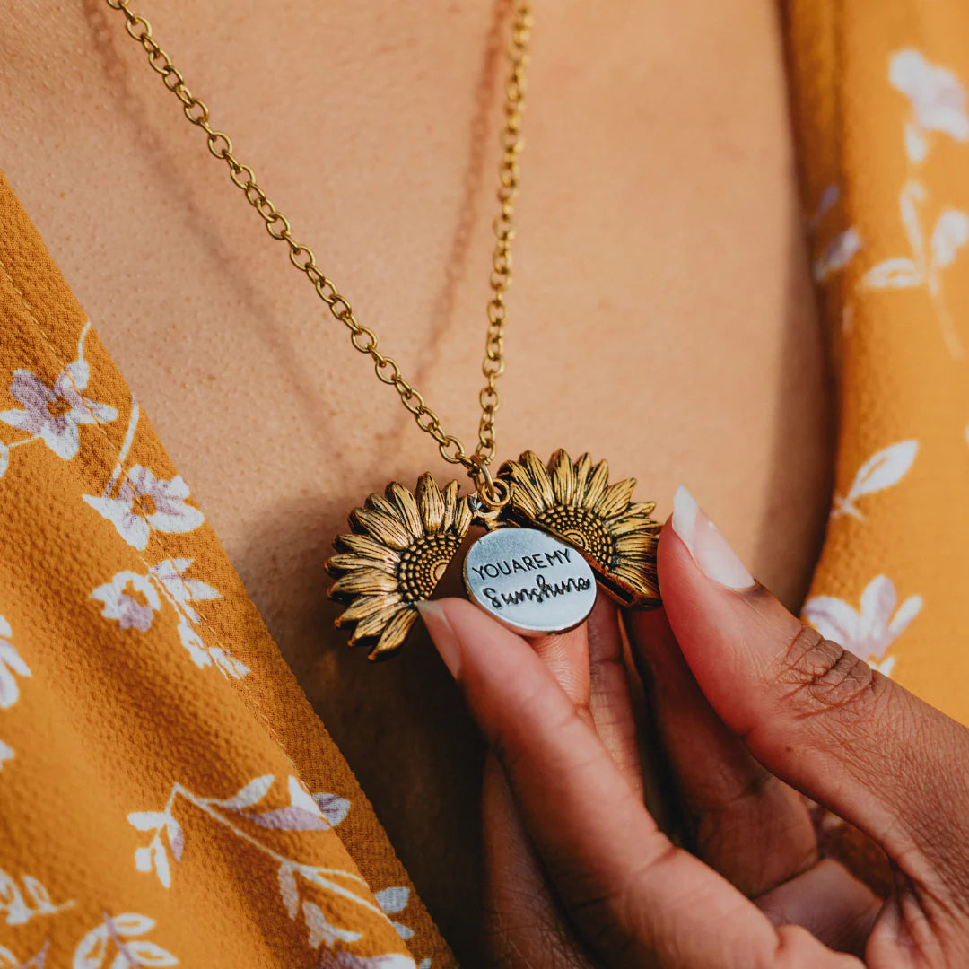 Radiant Sunflower Pendant Necklace