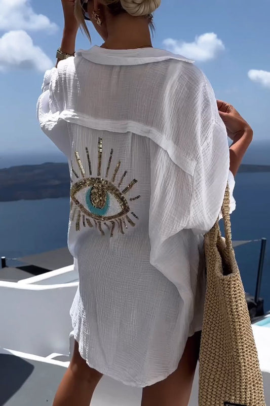 Lovellas - oversized Katoenen oase blouse